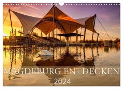 Magdeburg entdecken (Wandkalender 2024 DIN A3 quer), CALVENDO Monatskalender - Schwingel, Andrea