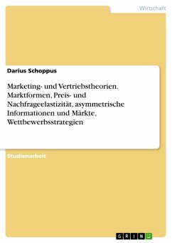 Marketing- und Vertriebstheorien. Marktformen, Preis- und Nachfrageelastizität, asymmetrische Informationen und Märkte, Wettbewerbsstrategien (eBook, PDF)
