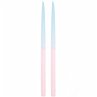 Spitzkerzen 28 cm, Dip Dye, Blau/Rosa - Bild 1