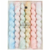 Spiralkerzen Set 18,5 cm, marmoriert