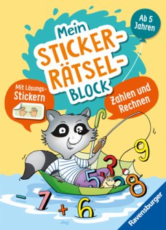 Ravensburger: Mein Stickerrätselblock: Zahlen für Kinder ab 5 Jahren - spielerisch rechnen lernen mit lustigen Übungen u - Jebautzke, Kirstin