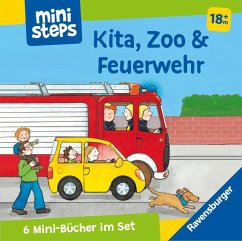 ministeps: Mein erster Bücher-Würfel: Kita, Zoo und Feuerwehr (Bücher-Set) - Milk, Ina