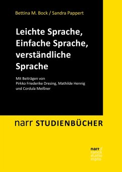 Leichte Sprache, Einfache Sprache, verständliche Sprache (eBook, ePUB) - Bock, Bettina M.; Pappert, Sandra