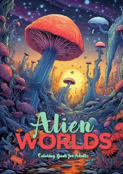 Alien Worlds Coloring Book for Adults - Grafik, Musterstück