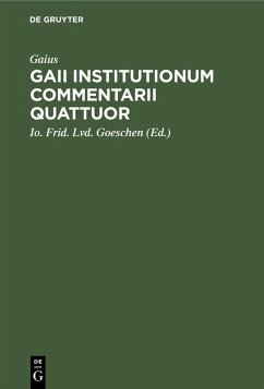Gaii institutionum commentarii quattuor (eBook, PDF) - Gaius