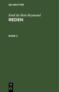 Cover Emil du Bois-Reymond: Reden. Band 2 (eBook, PDF)