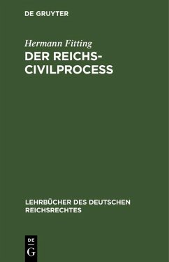 Cover Der Reichs-Civilproceß (eBook, PDF)