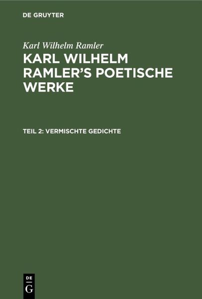 Vermischte Gedichte (eBook, PDF) Vermischte Gedichte (eBook, PDF)