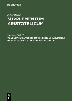Anonymi Londinensis ex Aristotelis iatricis Menonis et aliis medicis eclogae (eBook, PDF) Cover Anonymi Londinensis ex Aristotelis iatricis Menonis et aliis medicis eclogae (eBook, PDF)