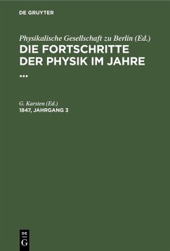 Cover Die Fortschritte der Physik im Jahre .... 1847, Jahrgang 3 (eBook, PDF)