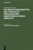 Die Rechtsgrundsätze des Königlich Preussischen Oberverwaltungsgerichts. 1913/1914, Ergänzungsband (eBook, PDF)