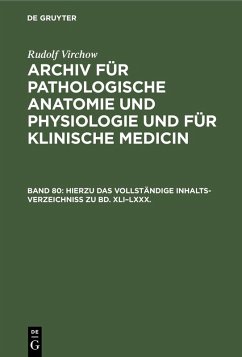 Cover Hierzu das vollständige Inhalts-Verzeichniss zu Bd. XLI-LXXX. (eBook, PDF)