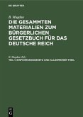 Einführungsgesetz und Allgemeiner Theil (eBook, PDF)