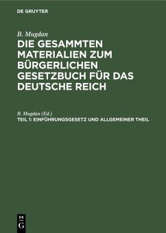 Cover Einführungsgesetz und Allgemeiner Theil (eBook, PDF)