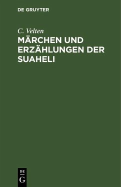 Cover Märchen und Erzählungen der Suaheli (eBook, PDF)