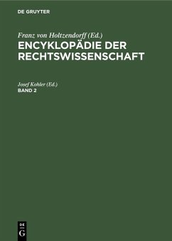 Encyklopädie der Rechtswissenschaft. Band 2 (eBook, PDF)