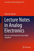 Lecture Notes in Analog Electronics (eBook, PDF)