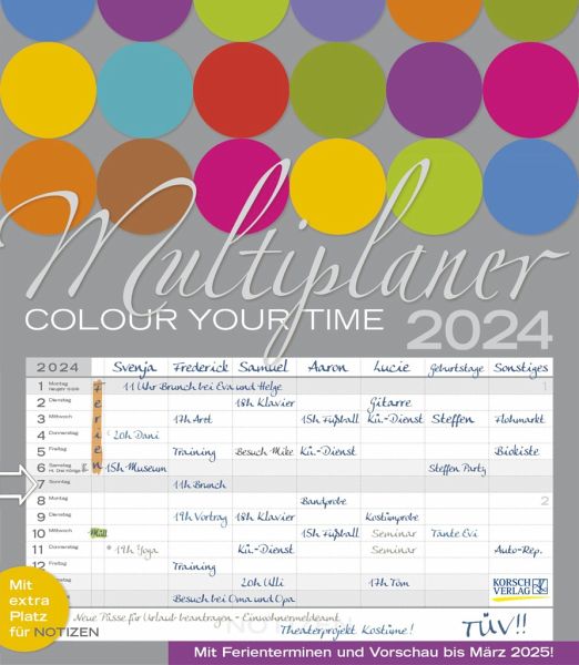 Multiplaner - Colour your time 2024 Multiplaner - Colour your time 2024
