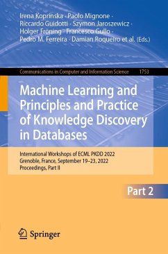 Machine Learning and Principles and Practice of Knowledge Discovery in Databases (eBook, PDF)