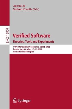 Verified Software. Theories, Tools and Experiments. (eBook, PDF)