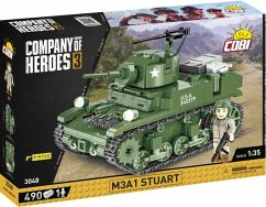 COBI Company of Heroes III 3048 - M3A1 Stuart, Panzer, 490 Klemmbausteine, Bauset