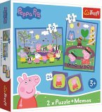 2 in 1 Puzzles + Memo Peppa Pig