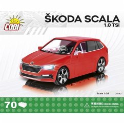 COBI 24582 - Škoda Scala 1.0 TSI, rot, Maßstab 1:35, 70 Klemmbausteine, Bausatz
