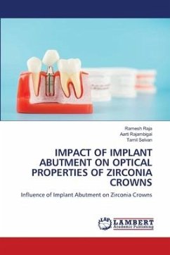 IMPACT OF IMPLANT ABUTMENT ON OPTICAL PROPERTIES OF ZIRCONIA CROWNS - RAJA, Ramesh;RAJAMBIGAI, AARTI;Selvan, Tamil