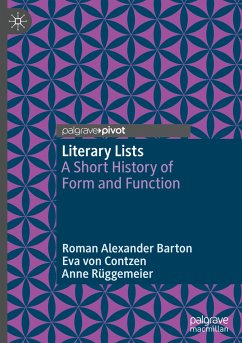 Literary Lists - Barton, Roman Alexander;Contzen, Eva von;Rüggemeier, Anne