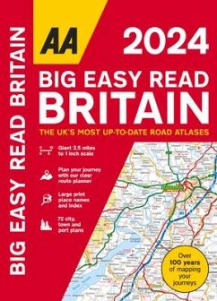AA Big Easy Read Atlas Britain 2024 Spiral - Publishing, Aa