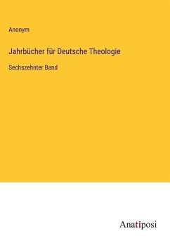 Cover Jahrbücher für Deutsche Theologie
