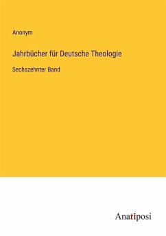 Cover Jahrbücher für Deutsche Theologie