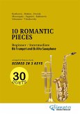 Bb Trumpet and Eb Alto Sax easy duets book - 10 Romantic Pieces (scored in 3 keys) (fixed-layout eBook, ePUB)