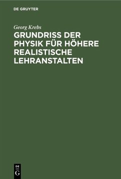 Cover Grundriss der Physik für höhere realistische Lehranstalten (eBook, PDF)