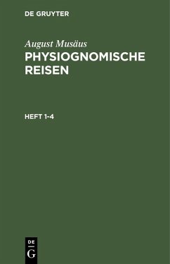 Cover August Musäus: Physiognomische Reisen. Heft 1-4 (eBook, PDF)