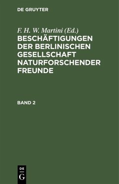Cover Beschäftigungen der Berlinischen Gesellschaft Naturforschender Freunde. Band 2 (eBook, PDF)