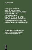Formenlehre, Band 1: Formenlehre der lateinischen Sprache (eBook, PDF)