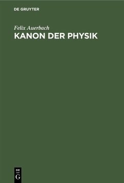 Kanon der Physik (eBook, PDF) - Auerbach, Felix