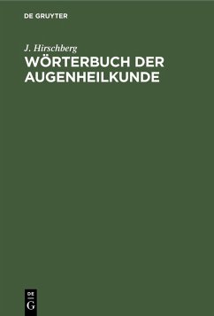 Cover Wörterbuch der Augenheilkunde (eBook, PDF)