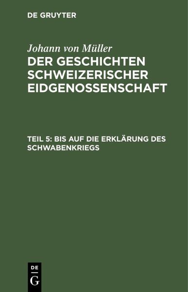 Bis auf die Erklärung des Schwabenkriegs (eBook, PDF)