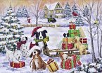 Furry Festivities Deluxe Boxed Holiday Cards (20 Cards, 21 Self-Sealing Envelopes)