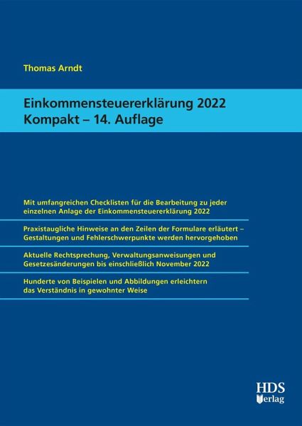 Einkommensteuererklärung 2022 Kompakt (eBook, PDF)