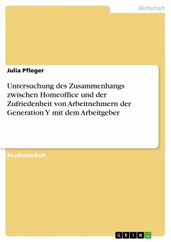 Untersuchung des Zusammenhangs zwischen Homeoffice und der Zufriedenheit von Arbeitnehmern der Generation Y mit dem Arbeitgeber - Pfleger, Julia