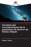 Variation des caractéristiques de la population du district de Siraha (Népal)