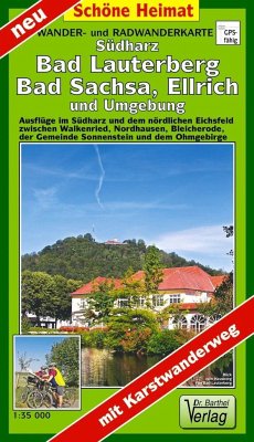Wander- und Radwanderkarte Südharz, Bad Lauterberg, Bad Sachsa, Ellrich und Umgebung - Verlag Dr. Barthel