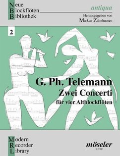 Cover 2 Concerti für 4 Altblockflöten Partitur und Stimmen