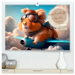 Märchenhafte Merlis - Schweinegeile Illustrationen (hochwertiger Premium Wandkalender 2024 DIN A2 quer), Kunstdruck in Hochglanz - artefacti