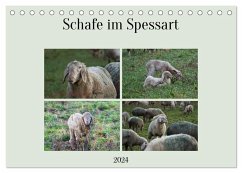 Schafe im Spessart (Tischkalender 2024 DIN A5 quer), CALVENDO Monatskalender - Meisenzahl, Jessica