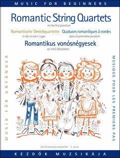 Cover Romantische Quartettmusik für Anfänger für Streichquartett Partitur und Stimmen
