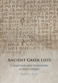 Ancient Greek Lists - Kirk, Athena (Cornell University, New York)
